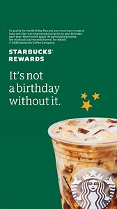 Birthday vibes = free drink vibes 🥳 Enjoy a birthday drink on us every year as a Starbucks® Rewards member. | Starbucks Canada