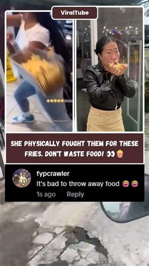 Fighting for the Last Fry! 🍿🍟 Don't you dare waste food! 😡 #Viral #Shorts #FoodFight