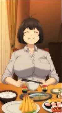 Weight gain girl anime #cute #anime #ia #bbw