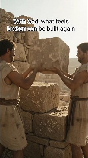 Nehemiah rebuilt the broken walls of Jerusalem