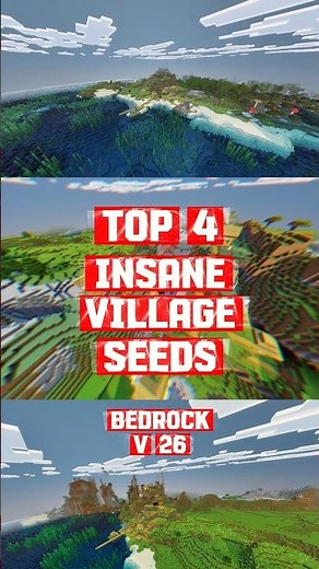 🌍 Top 4 Best Village Seeds | Minecraft Bedrock 26 #minecraft