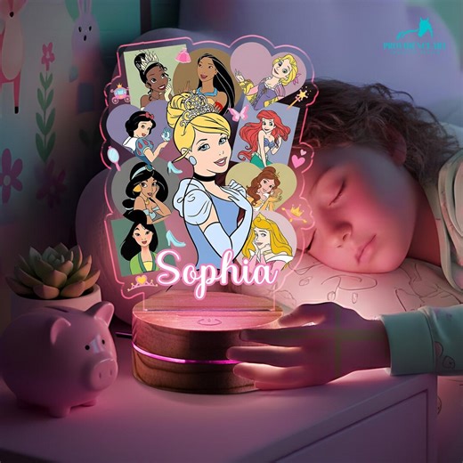 Personalized Princess Night Light, Custom Name Birthday Gift for Girls - Etsy