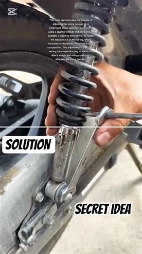 process of adjusting the spring preload on a motorcycle#shortsfeed #bike