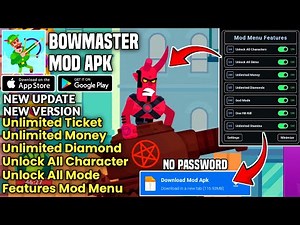 BOWMASTER MOD APK | MOD MENU FEATURES AND UNLOCK ALL |