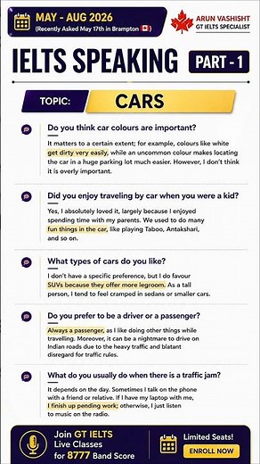IELTS Speaking questions | #ielts #idp #ieltsspeaking