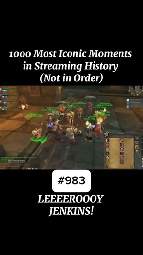 @caughtlivestreams on Instagram: "In the middle of a carefully planned World of Warcraft raid, a group of guildmates is huddled up, min–maxing every detail. They’re talking numbers, hatching a perfectly calculated strategy, and treating this dungeon like a NASA launch. Then, out of absolutely nowhere, one voice breaks the monotony, screams “LEEEEROOOY JENKINS!”, and charges straight into the pack of dragon whelps without waiting for anyone else. The whole raid is forced to panic-pull, stumbling 