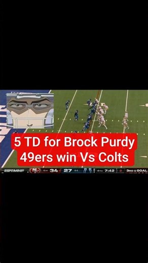 Career high five touchdowns for Brock Purdy 🔥49ers vs Colts