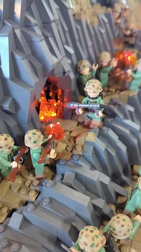 LEGO WWII Assault on Mt. Yae-Take with 200,000 Pieces