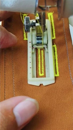 Sewing buttonhole pattern using a Janome sewing machine #sewingtechnique