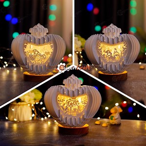 Pack 3 Gnome With Heart Wish Jar Pop up PDF, SVG Template - Wish Jar 3d Pop up Card for Valentines Day - Gnome Lightbox, 3D Shadow Box - Etsy