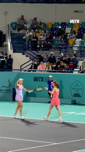 Your Abu Dhabi Doubles Champions!! 🏆 Ekaterina Alexandrova and Maya Joint win the Abu Dhabi doubles title in a deciding tiebreaker against Mihalikova/Nicholls! #MubadalaAbuDhabiOpen | WTA