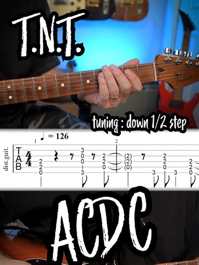 Mastering the T.N.T. Guitar Riff by ACDC