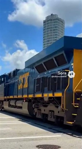 Clean ES44AC CSX 821 Leads A Coal Train Through Downtown Orlando With The Wrong 🔔 Bell