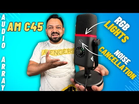 Audio Array AM-C45 Professional RGB Dynamic Mic | Best Budget Dynamic Microphone for podcast
