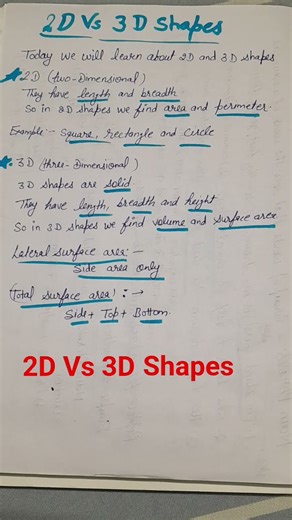 2D Vs 3D shapes # shorts # EduLather