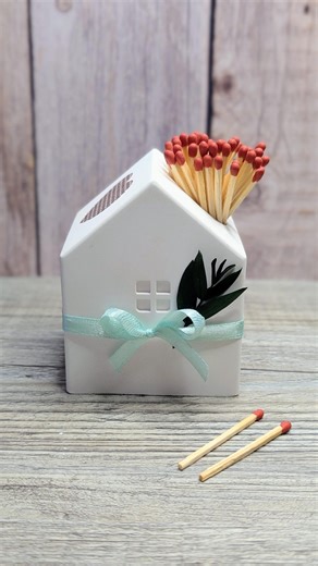 Matchbox House, Decorative House With Matches (also Suitable for Taper Candles), Housewarming Gift, Topping-out Ceremony, Inauguration, House, Lighting Surface - Etsy