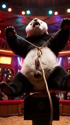 Panda Rides Mechanical Bull Screaming “This Beast is Malfunctioning!” | Funny Short | Nebula Shots