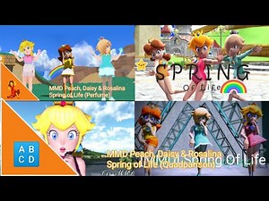MMD Peach, Daisy & Rosalina - Spring of Life (Quadparison)