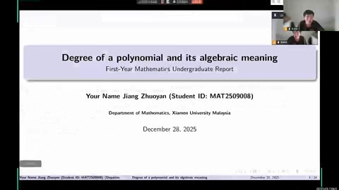 The Project : Degree of a polynomial and its algebraic meaning