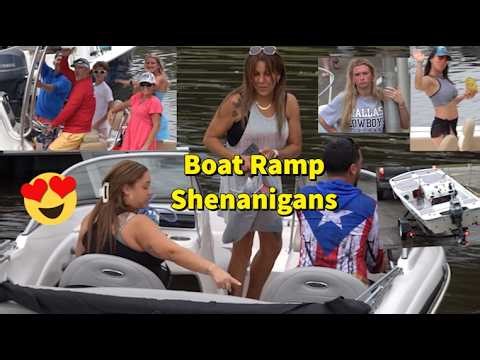 Hot Day At Ramp Partying Boats People Flipped Off Hogging Ramp Wild