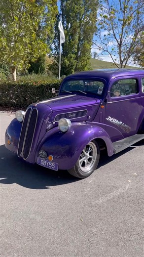 1948 Ford Anglia in a wild purple with a nice metal flake
