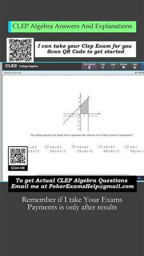 CLEP Algebra Answers And Explanations#CLEPExam#clepprep