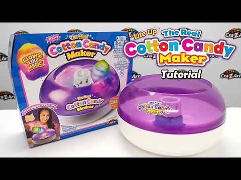 Cra-Z-Art Deluxe Cotton Candy Maker with Lite Up Wand Toy Tutorial