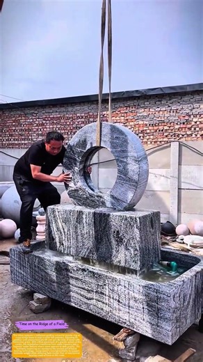 How Water Pressure Transforms a Stone Disc Into a Kinetic Sculpture