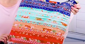 How To Make Faux Pleated Pillow Using A Jelly Roll