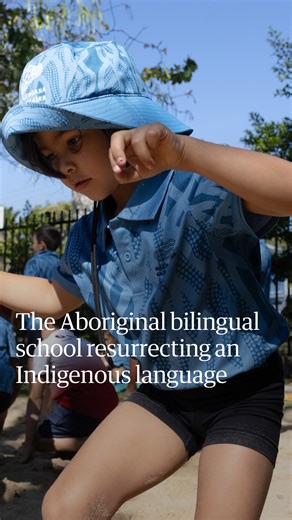 The Gumbaynggirr Giingana Freedom school in Coffs Harbour opened three years ago amid a broader push to breathe new life into the critically endangered Gumbaynggirr language. As Indigenous languages decline nationally, Gumbaynggirr is experiencing a resurgence. For 12-year-old Darruy, the difference to his previous school is 'like night and day'. Darruy changed schools three years ago and now loves school. He says: 'The other school … they didn’t really understand the components of Aboriginal cu