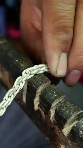 Wow, here's how to make a popular silver bracelet 🔥🔨 #gold #viral #video #silver #jewellry