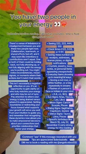 ✨ The universe is sending you signs right now, and it’s time to tune in 💖 Repeating numbers, sudden chills, vivid dreams, names or initials popping up, meaningful objects, and even places you keep noticing are all messages guiding you. Your intuition is speaking. Are you listening? 📩 Want a personal intuitive message for you? Send me your birthday, initials, and what’s on your mind and I’ll connect with your energy to give you clarity and guidance. #IntuitiveGuidance #SignsFromTheUniverse #Spi