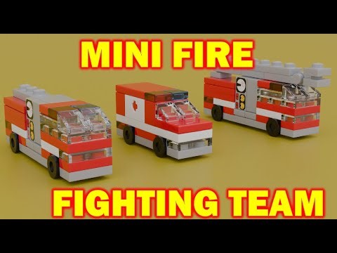 MINI FIRE FIGHTING TEAM in ACTION! EPIC LEGO Build#lego #satisfying #truck
