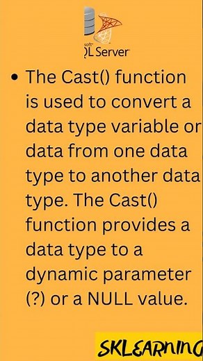 Difference Between CAST and CONVERT Functions in SQL Server | SQL Interview Tips