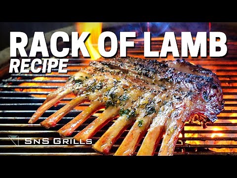 Grilled Rack Of Lamb on a charcoal grill - Easy BBQ Rack of Lamb Recipe - How To