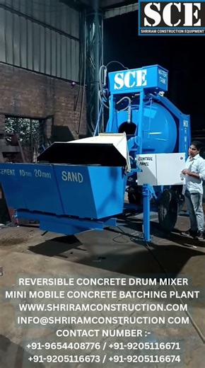 REVERSIBLE CONCRETE DRUM MIXER #reversedrummixer #minimobilebatchingplant #rm800 #rm1400 #rm1050