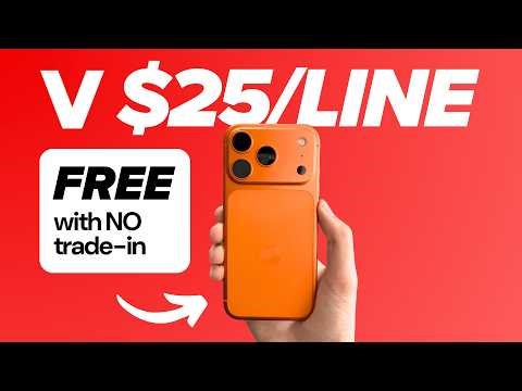 Verizon $25/Line + 4 FREE iPhone 17 Pro Deal - Worth it? (NO Trade-In Required)