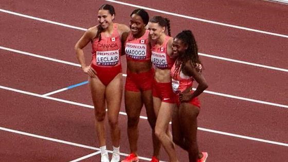 Canada's women's relay team gunning for a world championship medal after breaking national record