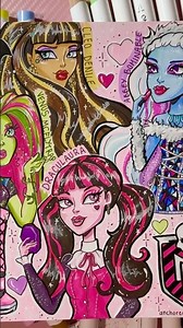 drawing Monster High in my sketchbook 🎀