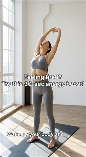 30-Second Yoga Energy Boost | Quick Flow for Tired Office Workers #shorts