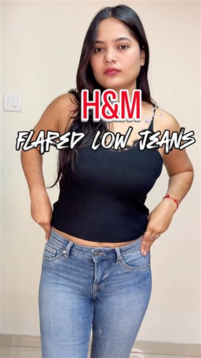 H&M Low Waist Flared Jeans Try-On #lowwaistjeans #jeans #myntrafinds #myntra #flaredjeans #ytshorts