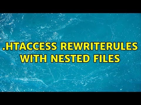 .htaccess RewriteRules with nested files