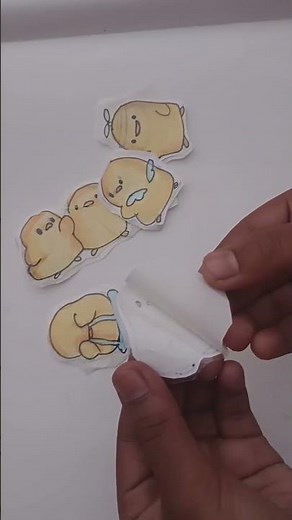 DIY stickers 🐣 using paper 🌼 || In an easy way || # shorts # craft .
