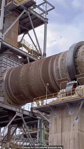 Massive Rotating Furnace Makes Cement II #industry #shorts