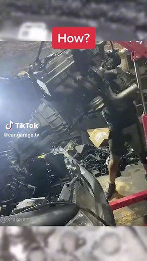 Installing a running engine in a car 🤯🎥car.garage.tv | Mechanic Career Now
