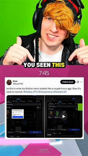 KreekCraft on Instagram: "Do you like the new Roblox menu?"