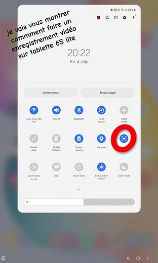 comment faire un enregistrement d’ecran sur tablette Samsung