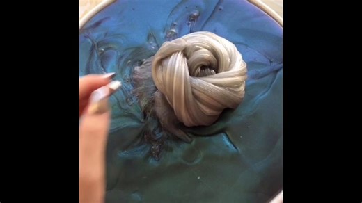 Crushing soft colorful galaxy slime ASMR