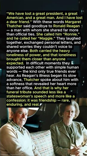 Reagan and Thatcher: The Secret Friendship Behind World Leaders