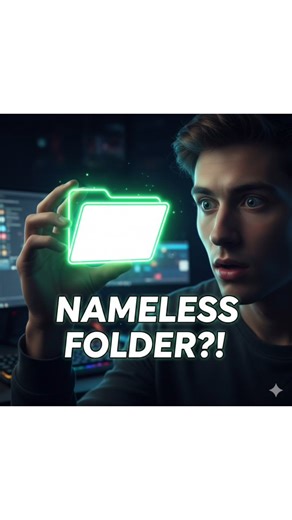 MANIAC SADEEQUE | Nameless Folder Trick! 🤫 #hiddenfolder Learn how to create a nameless folder and hide it without any software — a simple, fast trick to... | Instagram